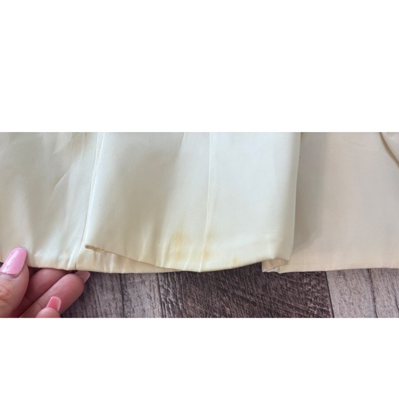 Vintage 1960s Paulines Bridal Shoppe Ivory Tea Length Wedding Dress XS Small - Picture 11 of 14